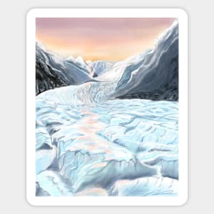 Tasman Glacier - New Zealand Sticker